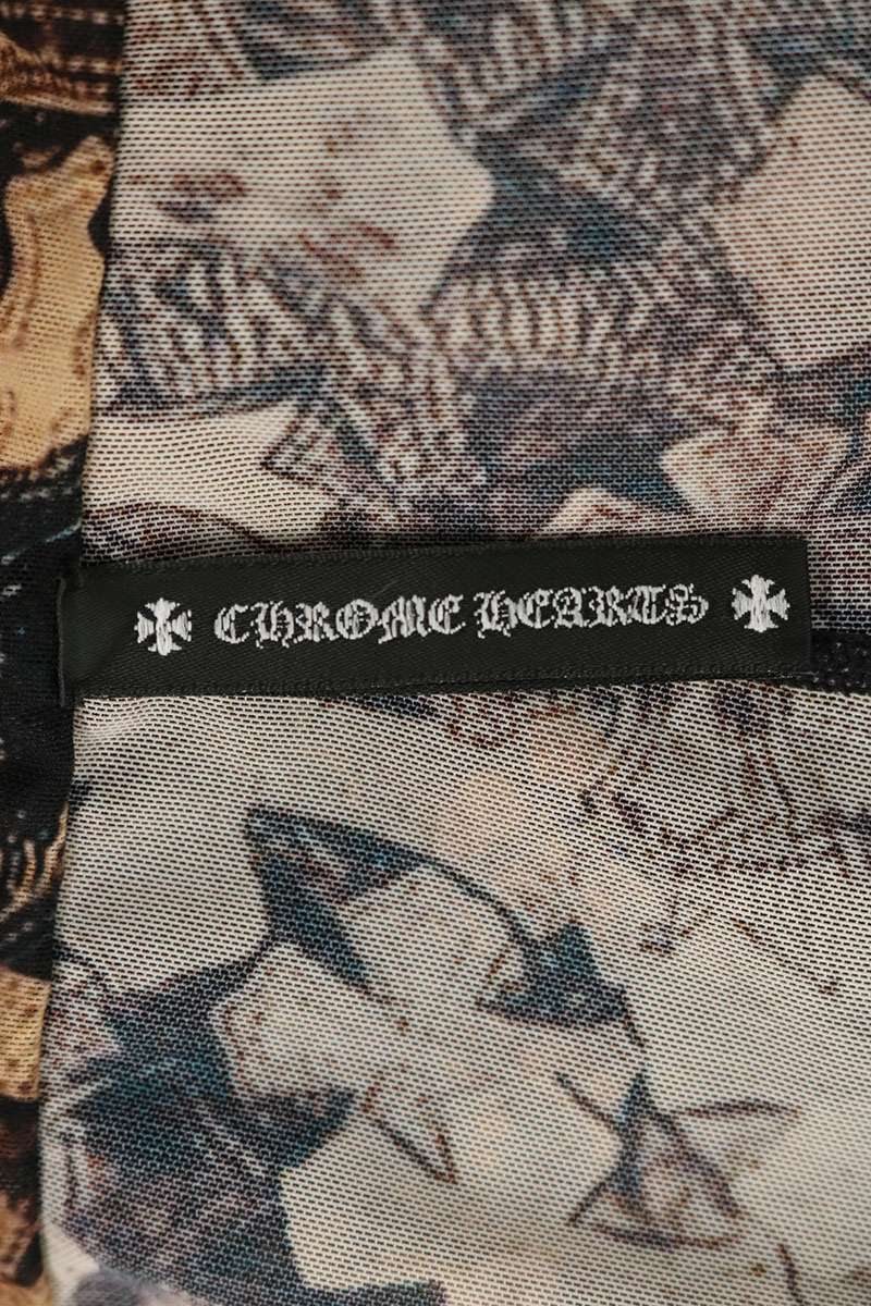 Chrome Hearts Cemetery Cross Sheer Flare Pants Brown Size XS