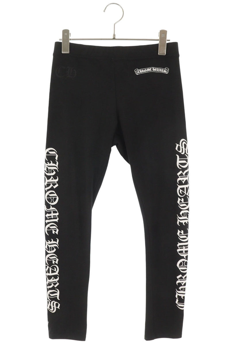 Chrome Hearts Side Logo Print Leggings Black/White Size M