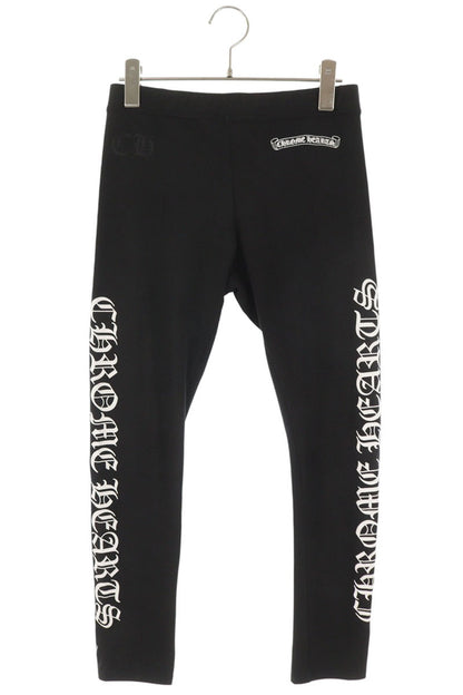 Chrome Hearts Side Logo Print Leggings Black/White Size M