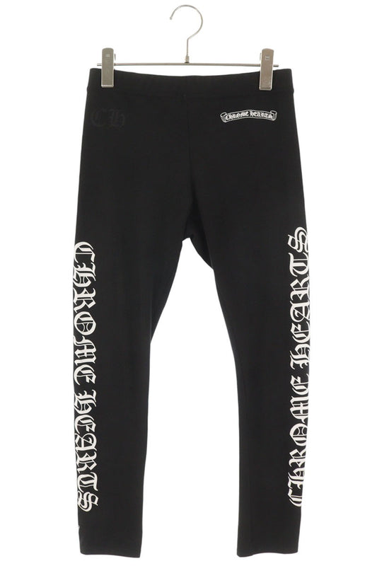 Chrome Hearts Side Logo Print Leggings Black/White Size M