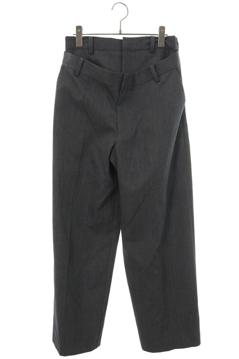 Vintage Gray Double Waist Wide Wool Slacks Size 36
