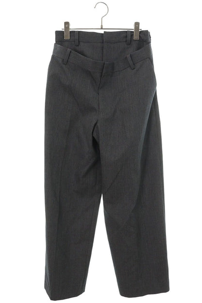 Vintage Gray Double Waist Wide Wool Slacks Size 36