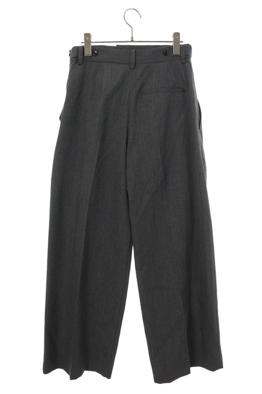 Vintage Gray Double Waist Wide Wool Slacks Size 36