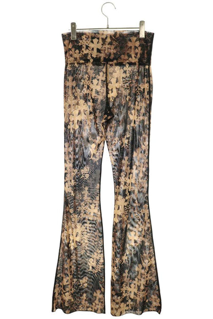 Chrome Hearts Cemetery Cross Sheer Flare Pants Brown Size XS
