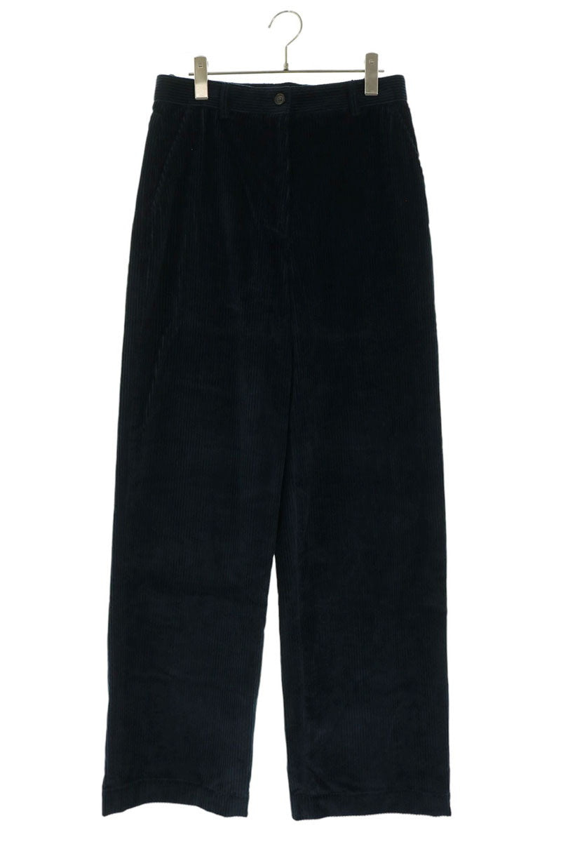 Miu Miu Back Logo Corduroy Pants Navy Size 40