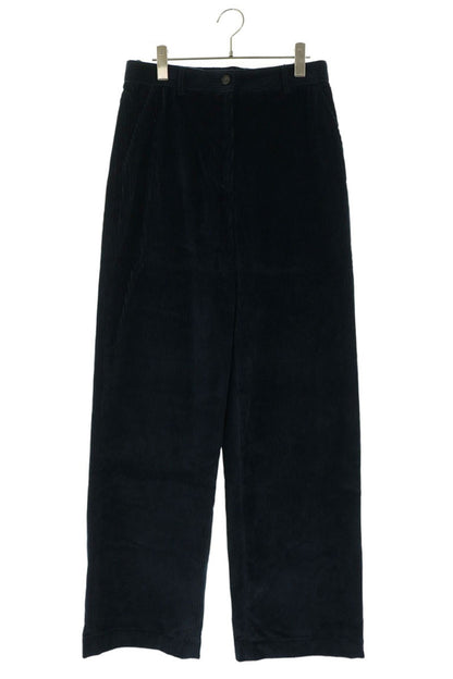 Miu Miu Back Logo Corduroy Pants Navy Size 40