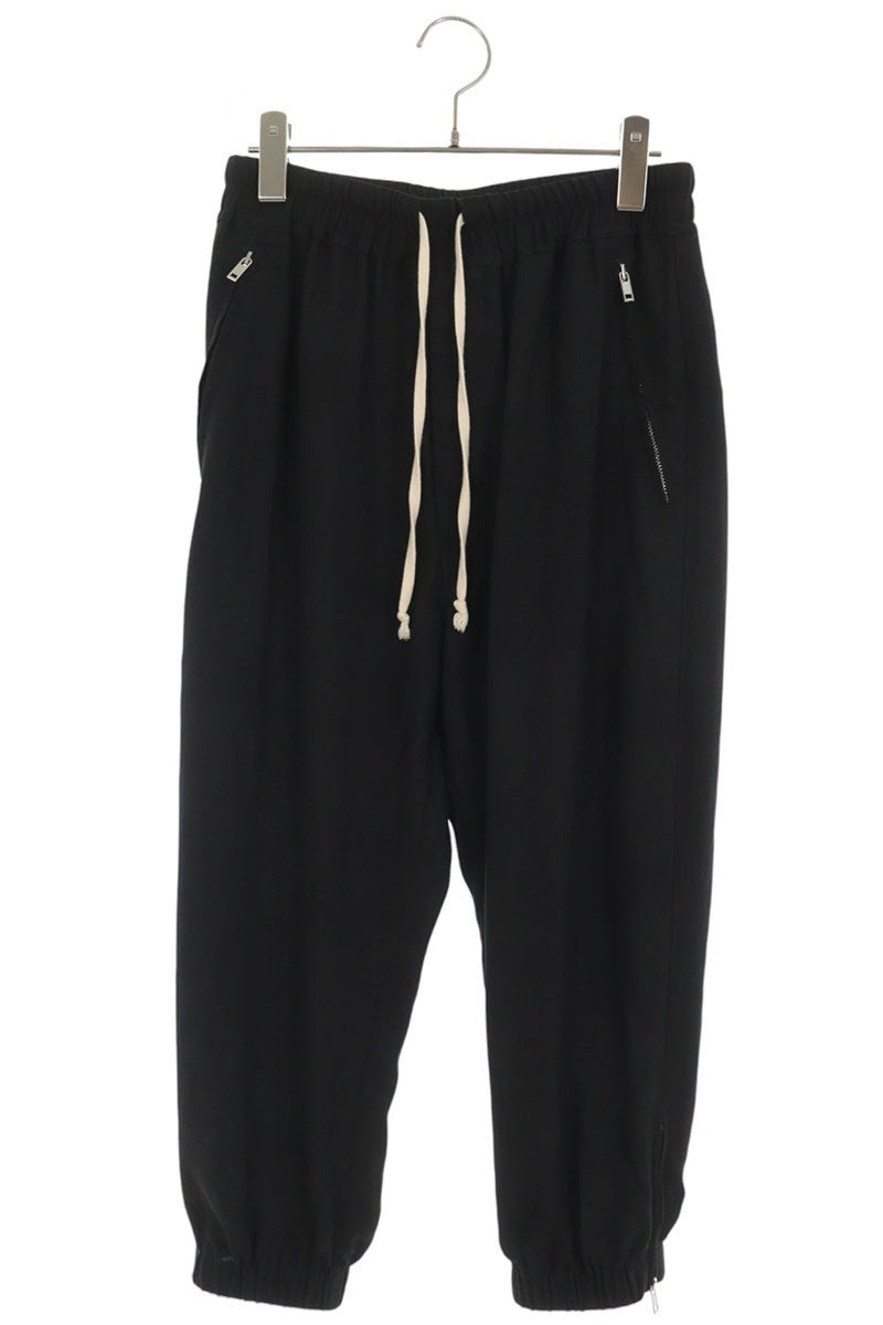 Rick Owens 21SS Black Rayon Acetate Drawstring Pants Size 40