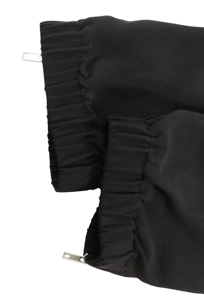 Rick Owens 21SS Black Rayon Acetate Drawstring Pants Size 40