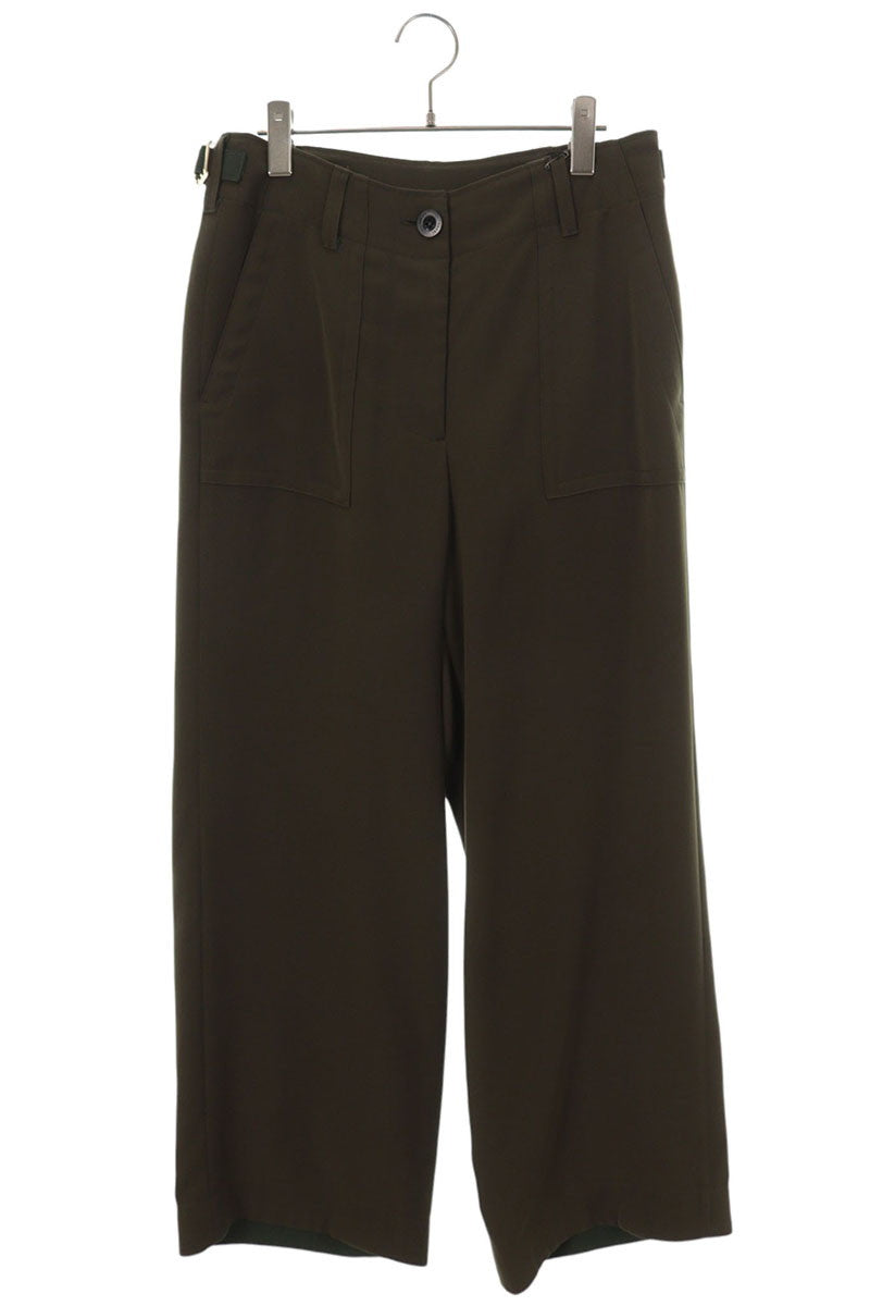Sacai Khaki Polyester Baker Pants Size 2