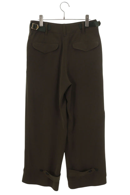 Sacai Khaki Polyester Baker Pants Size 2
