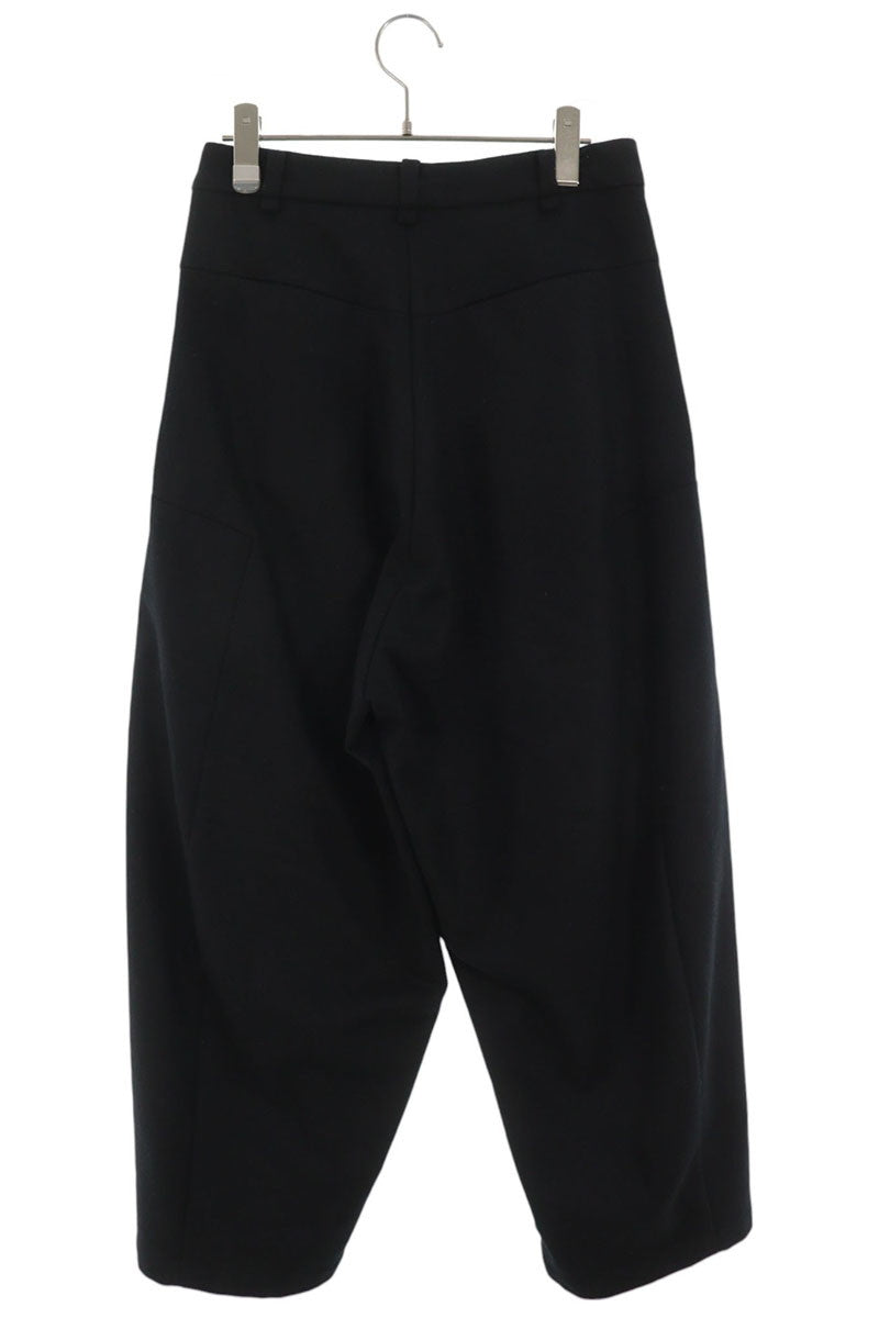 Hyein Seo Irregular Wool Wide-Leg Pants Black Size 1