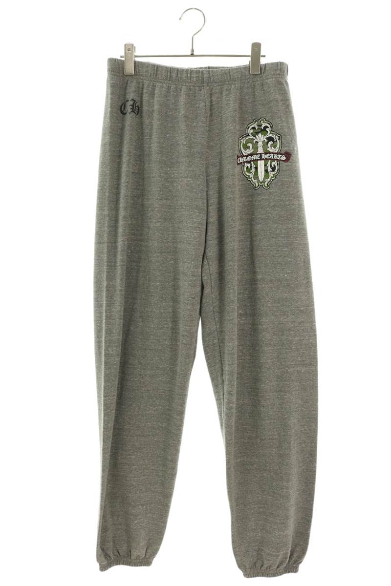 Chrome Hearts Gray Vine Dagger Print Sweat Pants Size M