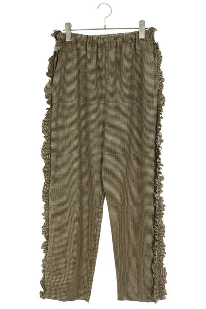Rhodolirion Frill Side Houndstooth Wool Pants Brown Size 1