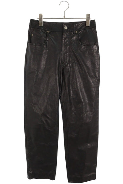 GUCCI 23SS Leather Long Pants Black Size 38