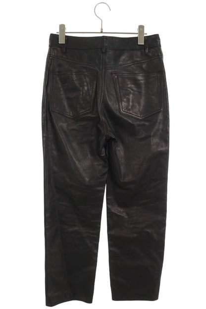 GUCCI 23SS Leather Long Pants Black Size 38