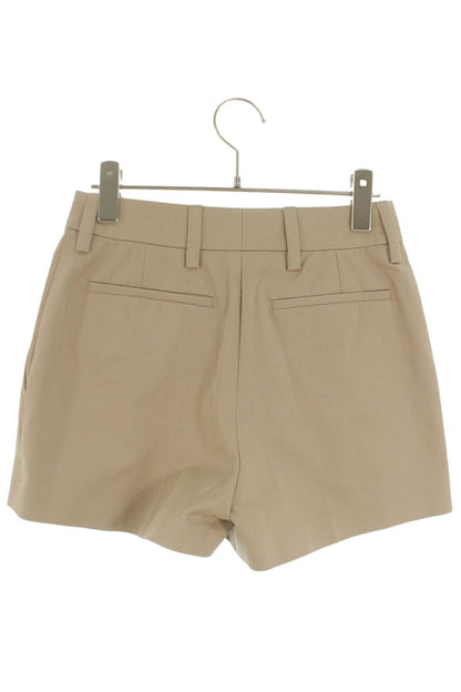 Prada Beige Triangle Logo Plate Belt Elastane Shorts Size 36