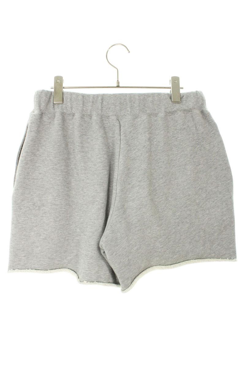 Celine Logo Embroidered Sweat Cut-Off Shorts Gray Size L