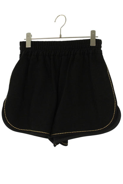 FENDI Pantalone Logo Embroidered Shorts Black Size 36