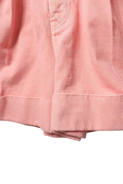 Miu Miu Pink Denim Back Logo Print Shorts Size 38