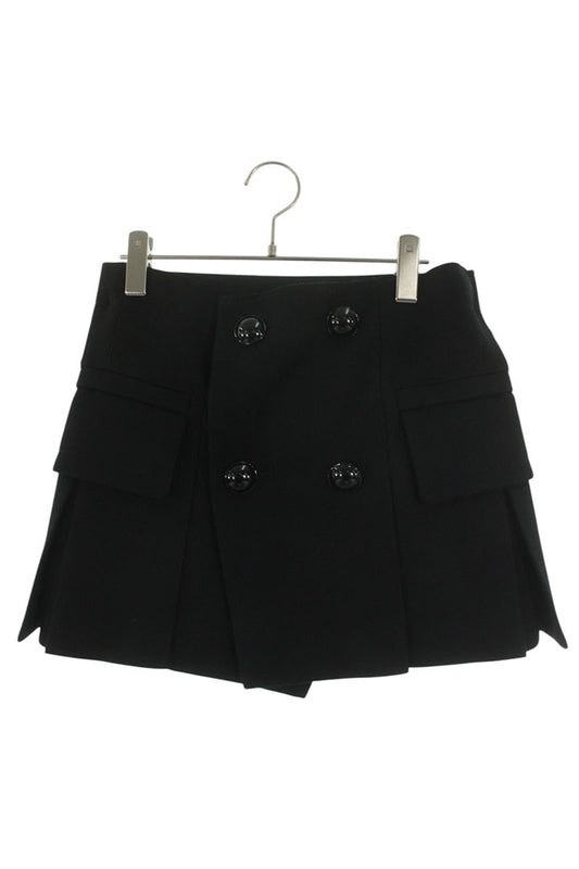 Sacai Wool Melton Black Shorts 24AW Size 2
