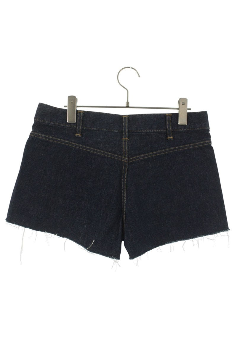 Celine Triomphe Denim Shorts Indigo Gold Size 28