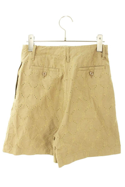 Herno Brown Monogram Logo Cotton Culotte Shorts Size 40