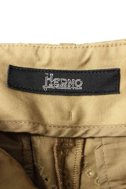 Herno Brown Monogram Logo Cotton Culotte Shorts Size 40