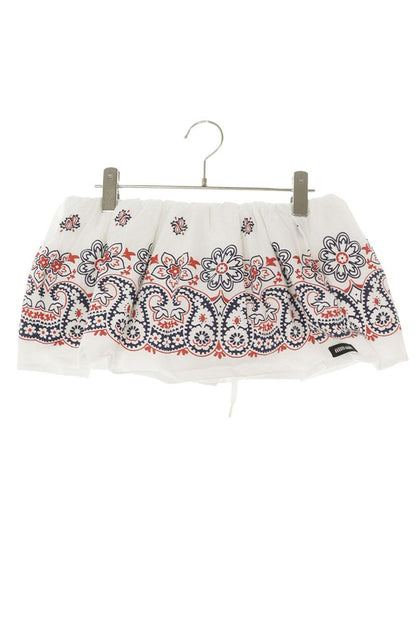 Miu Miu White Bandana Cotton Linen Shorts Size 38