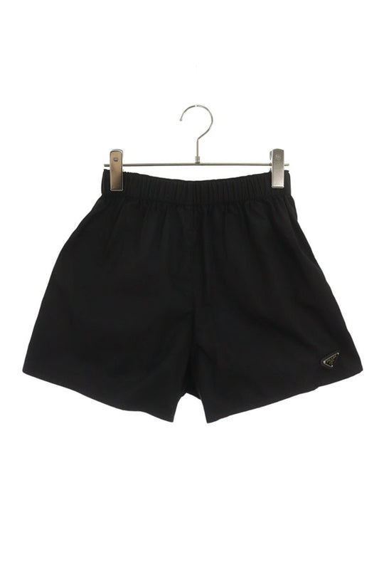 Prada Triangle Logo Plate Nylon Shorts Black Size 38
