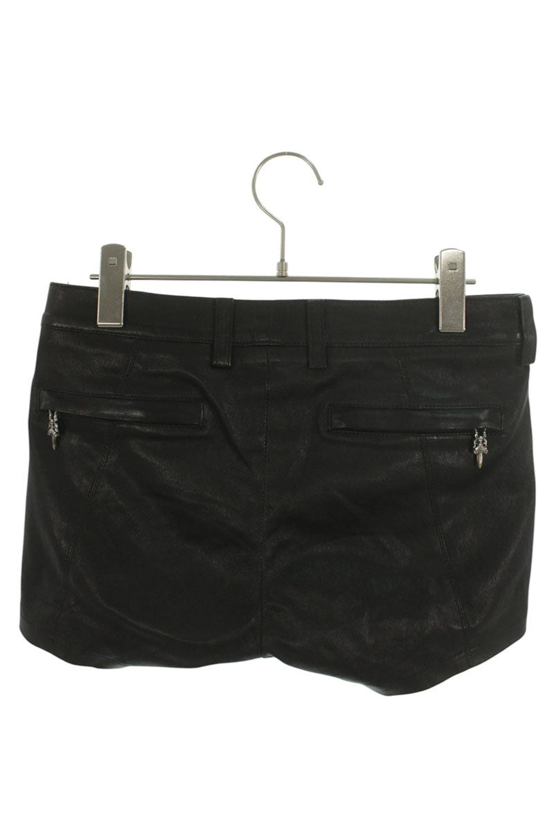 Chrome Hearts Crossball Leather Shorts Size 27 Inch