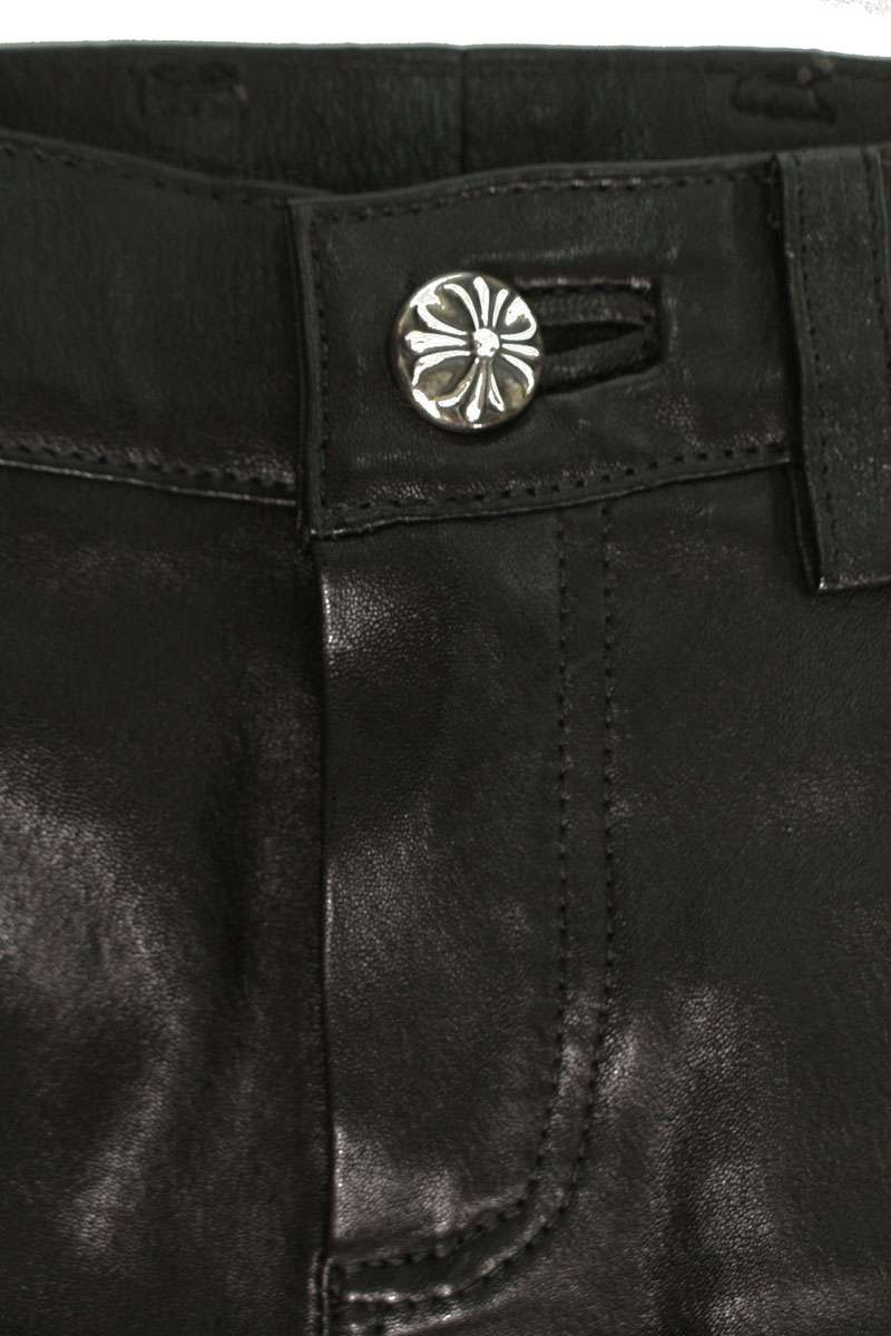 Chrome Hearts Crossball Leather Shorts Size 27 Inch
