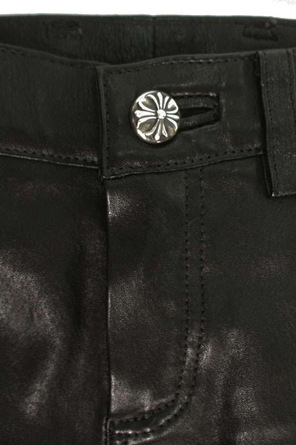 Chrome Hearts Crossball Leather Shorts Size 27 Inch