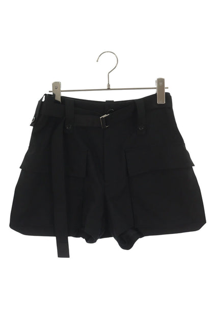 Sacai Black Suiting Cargo Shorts Polyester/Wool Size 1