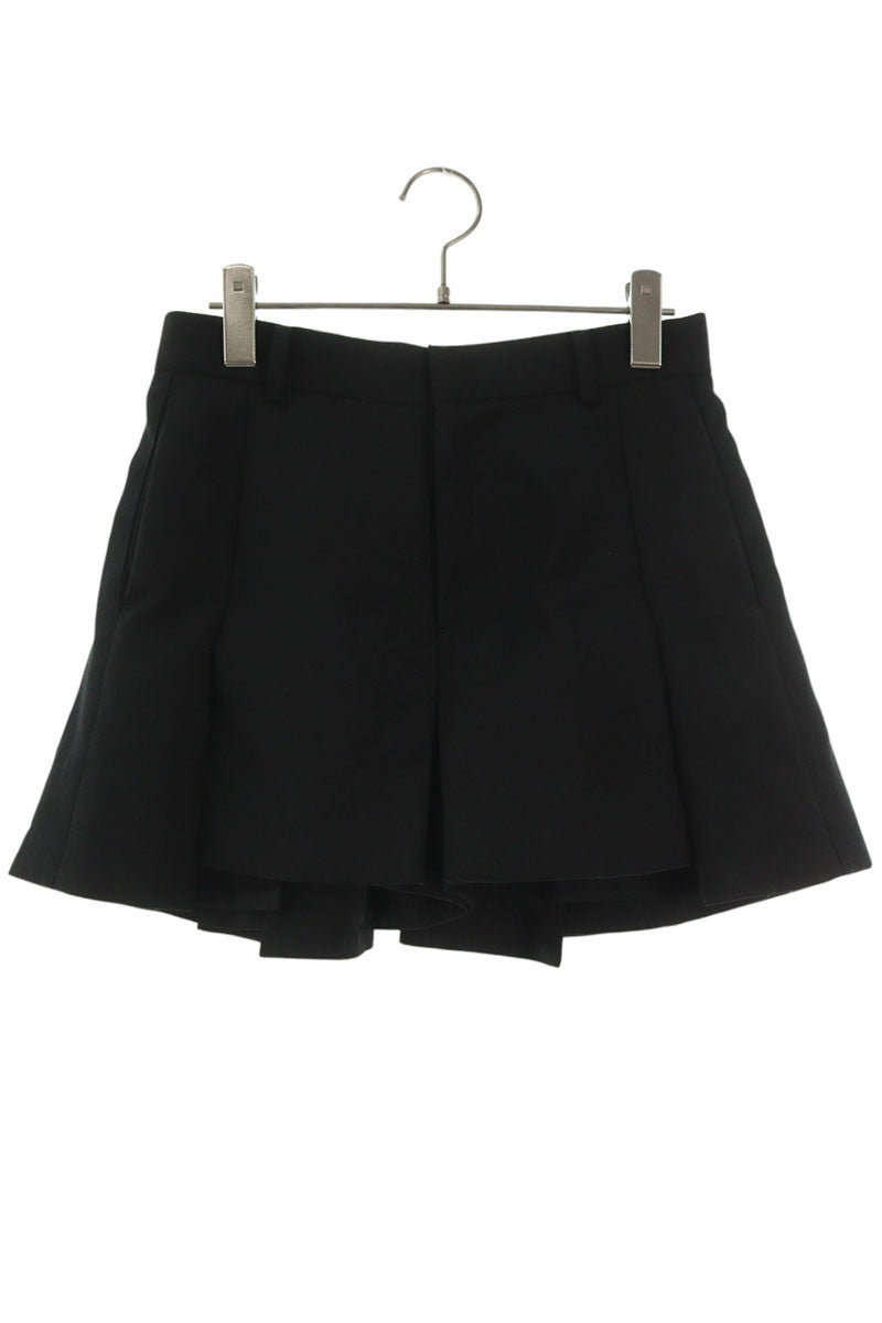 Sacai Black Polyester Wool Shorts 25SS Size 1
