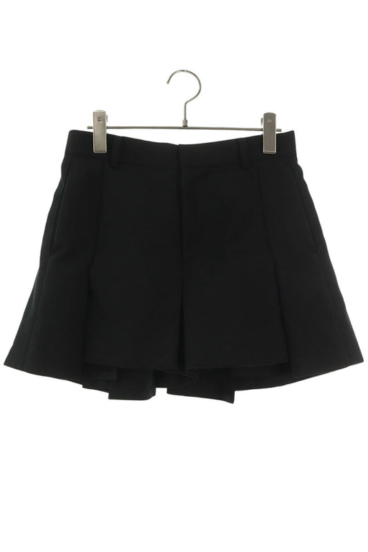 Sacai Black Polyester Wool Shorts 25SS Size 1