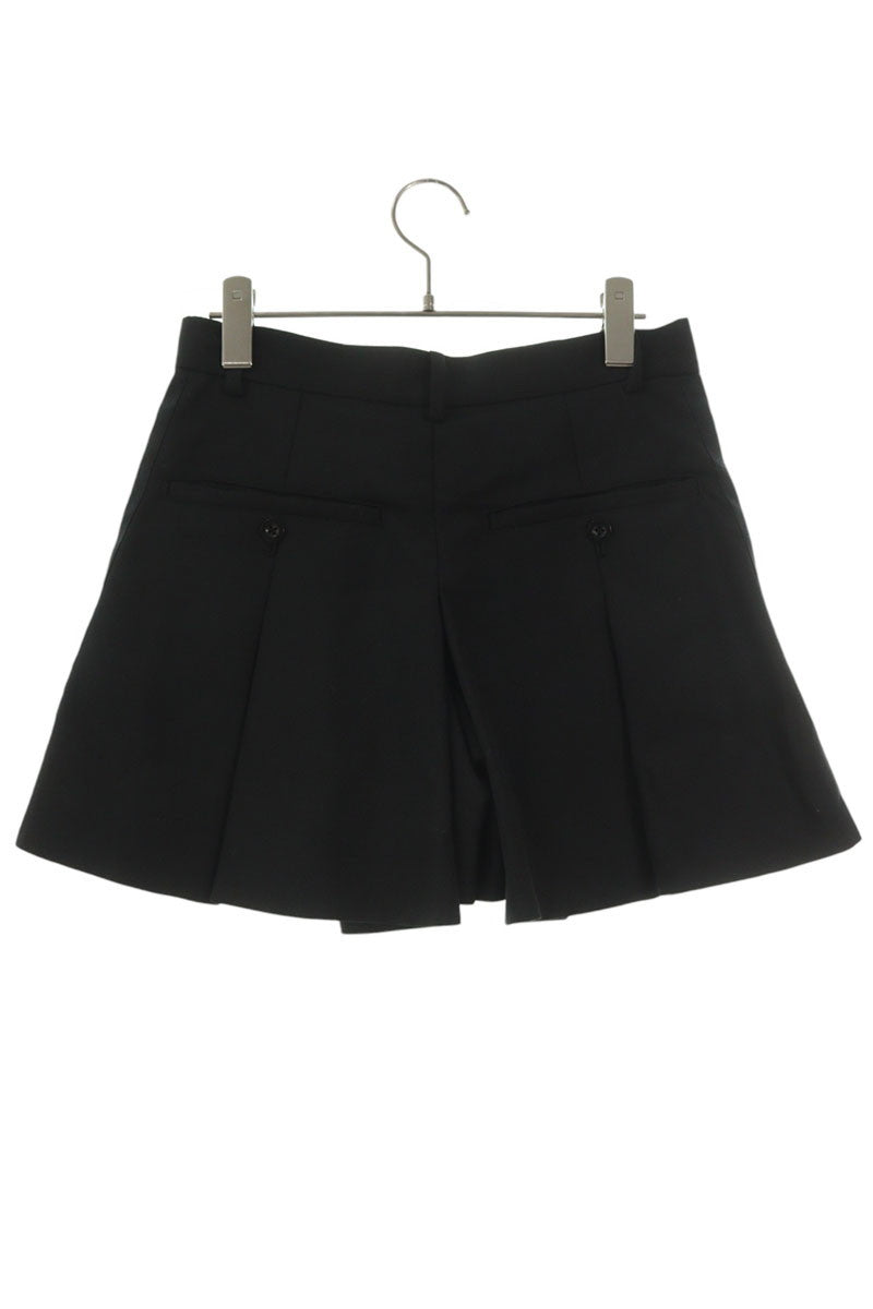 Sacai Black Polyester Wool Shorts 25SS Size 1
