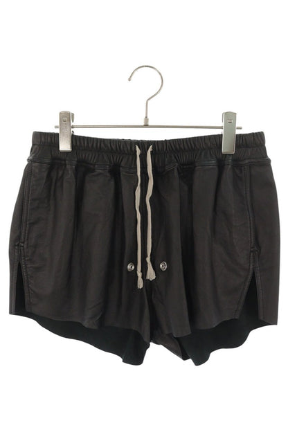 Rick Owens 24SS Black Leather Shorts Size 40