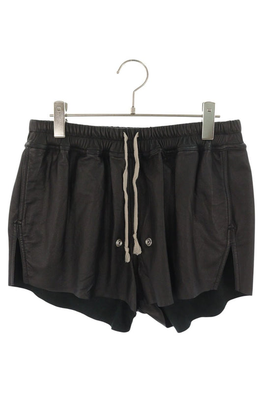 Rick Owens 24SS Black Leather Shorts Size 40