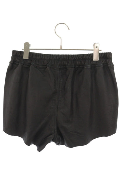 Rick Owens 24SS Black Leather Shorts Size 40