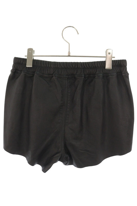 Rick Owens 24SS Black Leather Shorts Size 40
