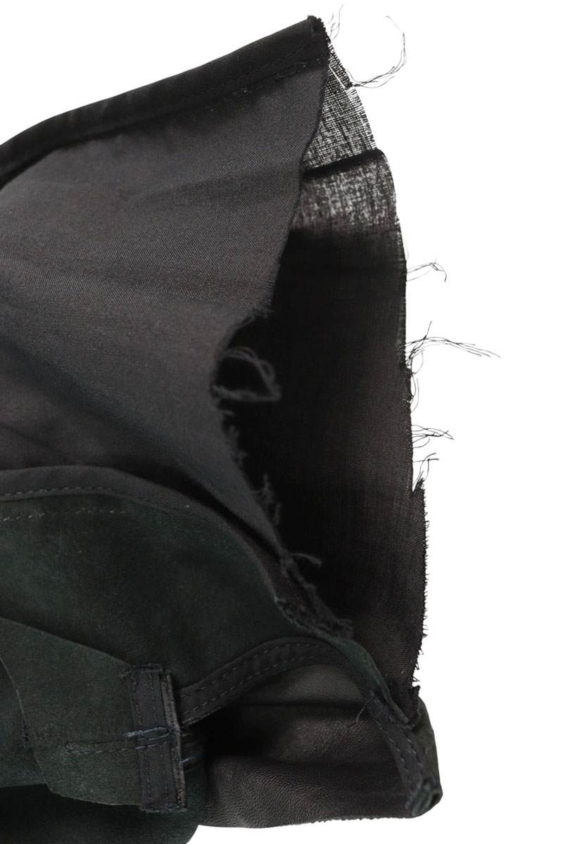 Rick Owens 24SS Black Leather Shorts Size 40
