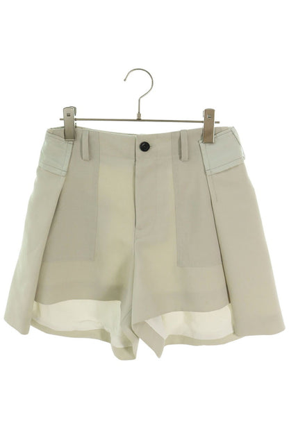 Sacai 23AW Wool Blend Shorts Beige Size 1