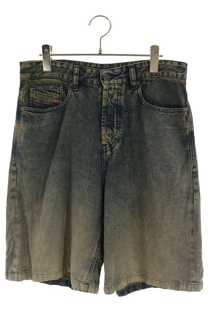 DIESEL Denim Transfer Print Shorts Blue Size 27 Inch