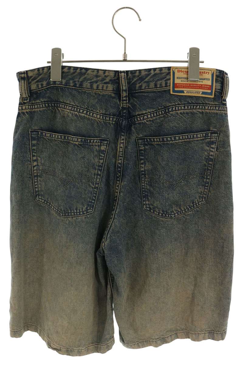 DIESEL Denim Transfer Print Shorts Blue Size 27 Inch