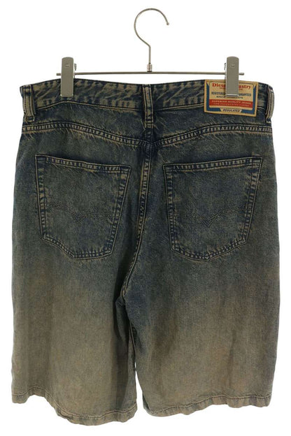 DIESEL Denim Transfer Print Shorts Blue Size 27 Inch