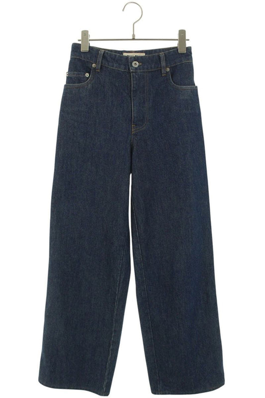 Miu Miu Logo Embroidered Low-Rise Indigo Jeans Size 24