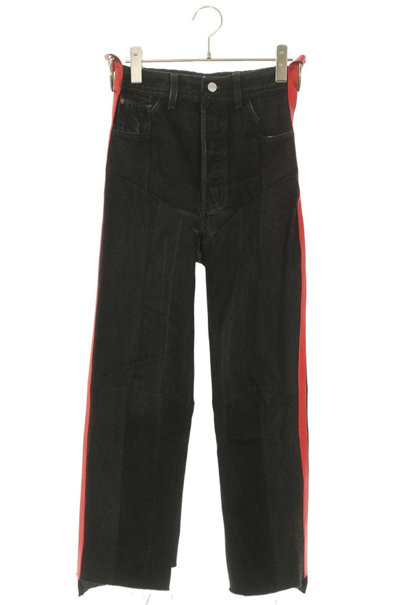 Vetements Reconstructed Leather Side Stripe Jeans Size XS