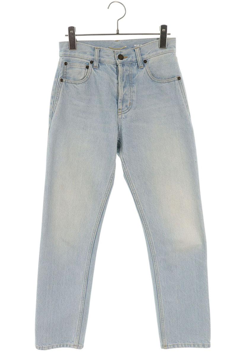 Saint Laurent Paris Light Blue Washed Fly Jeans Size 25