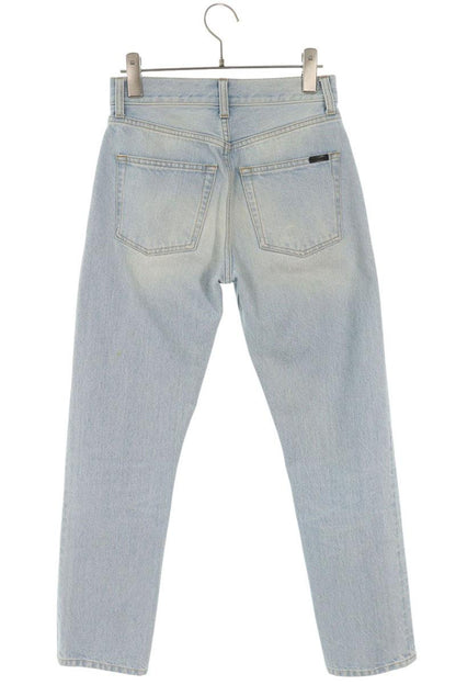 Saint Laurent Paris Light Blue Washed Fly Jeans Size 25