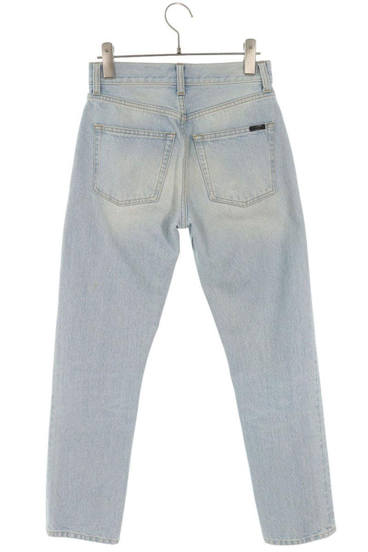 Saint Laurent Paris Light Blue Washed Fly Jeans Size 25